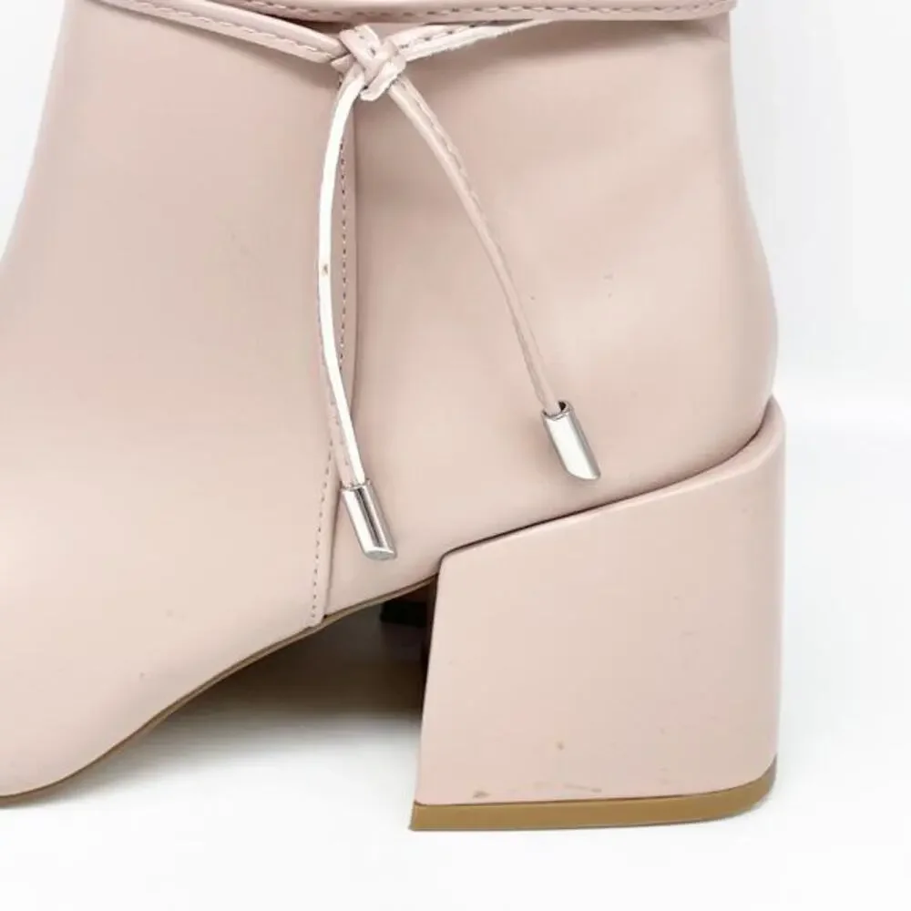 Journee Collection Women's‎ Beverley Block Heel Booties Light Pink Size 8